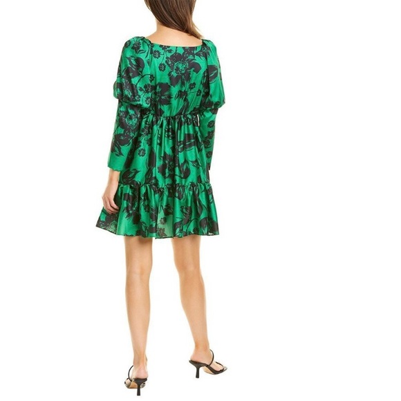 NWT Delfi Collective Victoria V-Neck Emerald Green Dress - SOLD OUT RV $398 - Picture 4 of 5